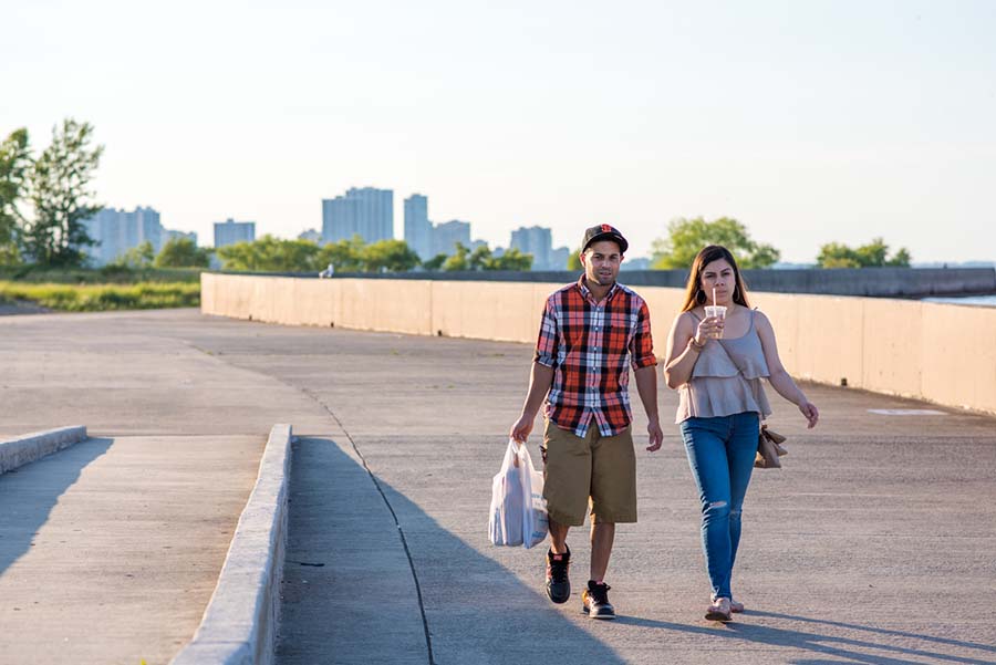 Dogs playing at Montrose Dog Beach Castlewood Terrace, Chicago, IL 60640